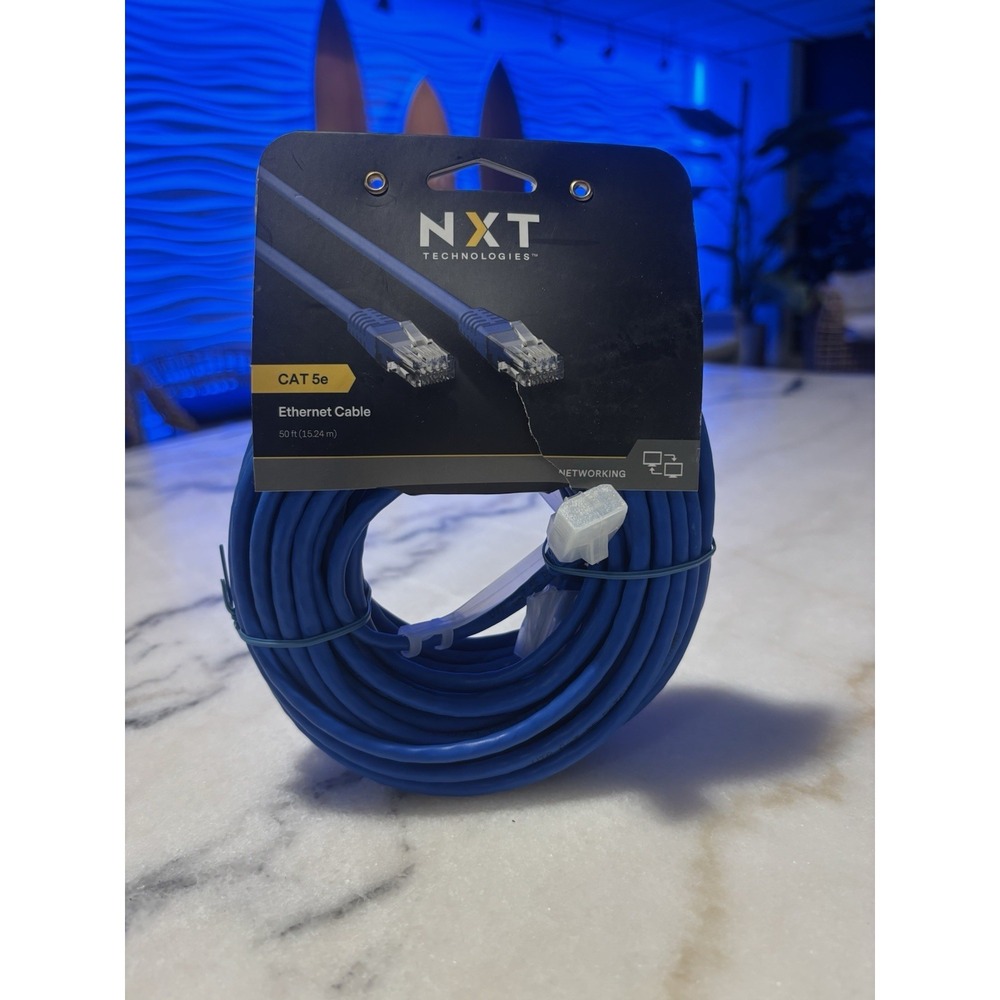 Brand new 50 ft 15.24 m NXT Technologies CAT 5e Ethernet Cable